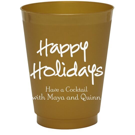 Studio Happy Holidays Colored Shatterproof Cups